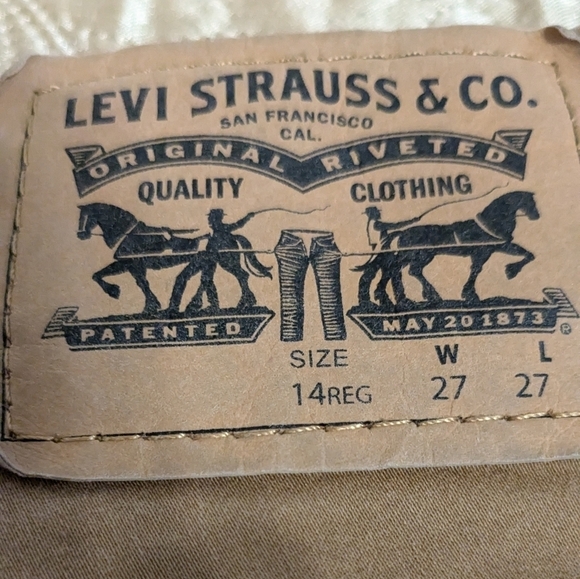 Levi's® 511 Slim Jeans - Classic Camel 🐪 Size 14 Reg 27/27 (slim fit) - Picture 7 of 8
